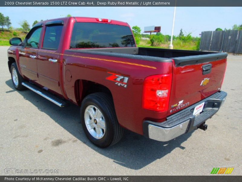 Deep Ruby Red Metallic / Light Cashmere 2009 Chevrolet Silverado 1500 LTZ Crew Cab 4x4