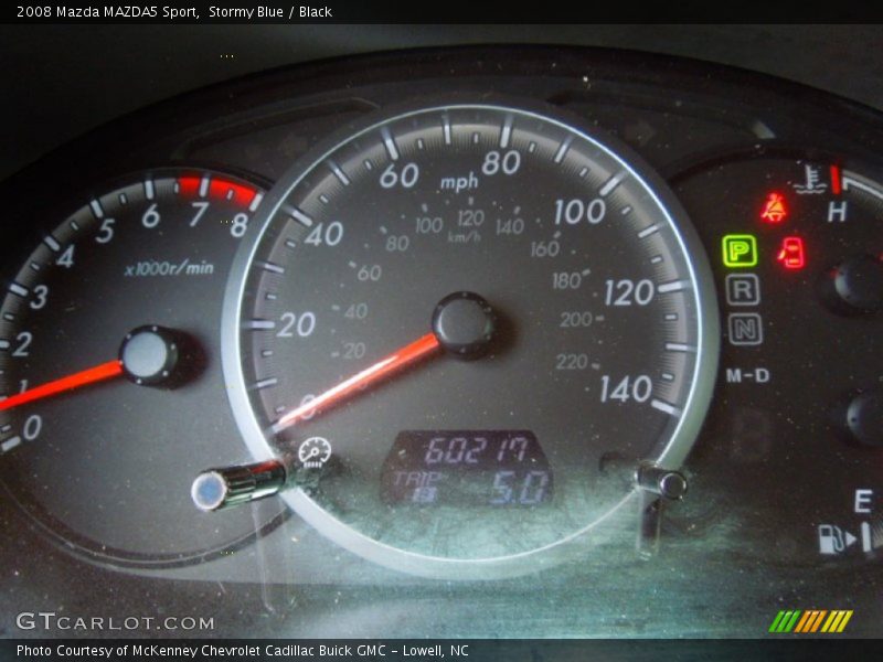 Stormy Blue / Black 2008 Mazda MAZDA5 Sport