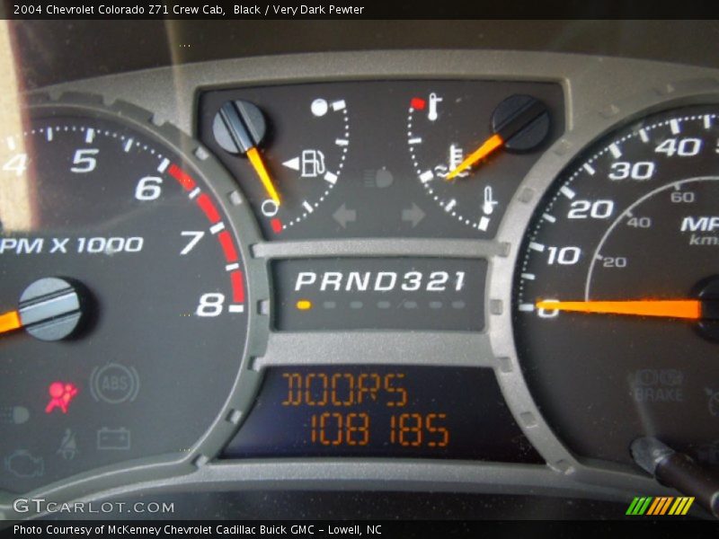 Black / Very Dark Pewter 2004 Chevrolet Colorado Z71 Crew Cab