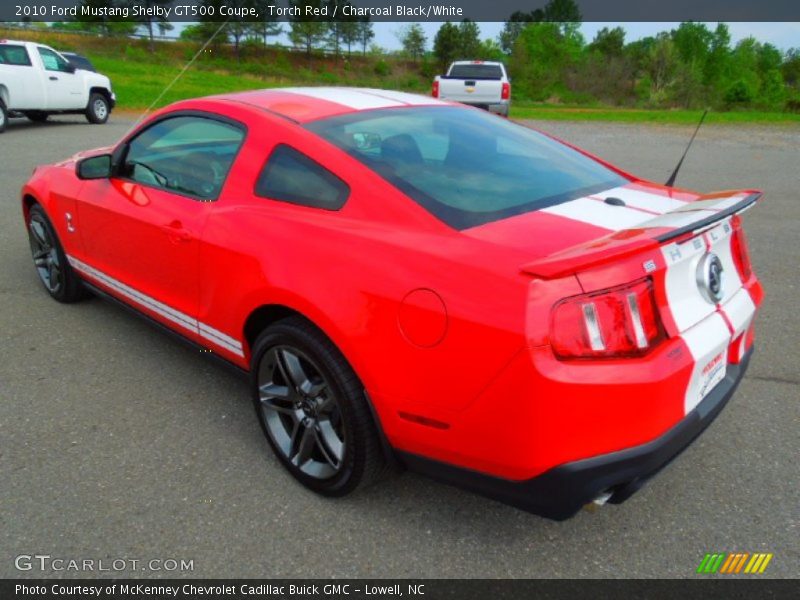 Torch Red / Charcoal Black/White 2010 Ford Mustang Shelby GT500 Coupe