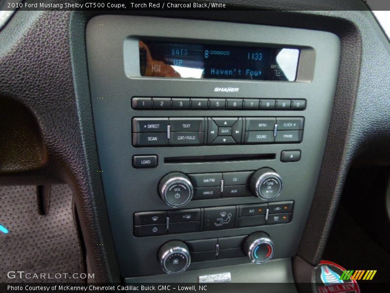 Controls of 2010 Mustang Shelby GT500 Coupe