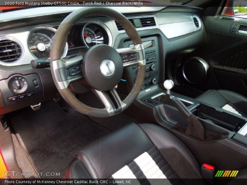 Charcoal Black/White Interior - 2010 Mustang Shelby GT500 Coupe 