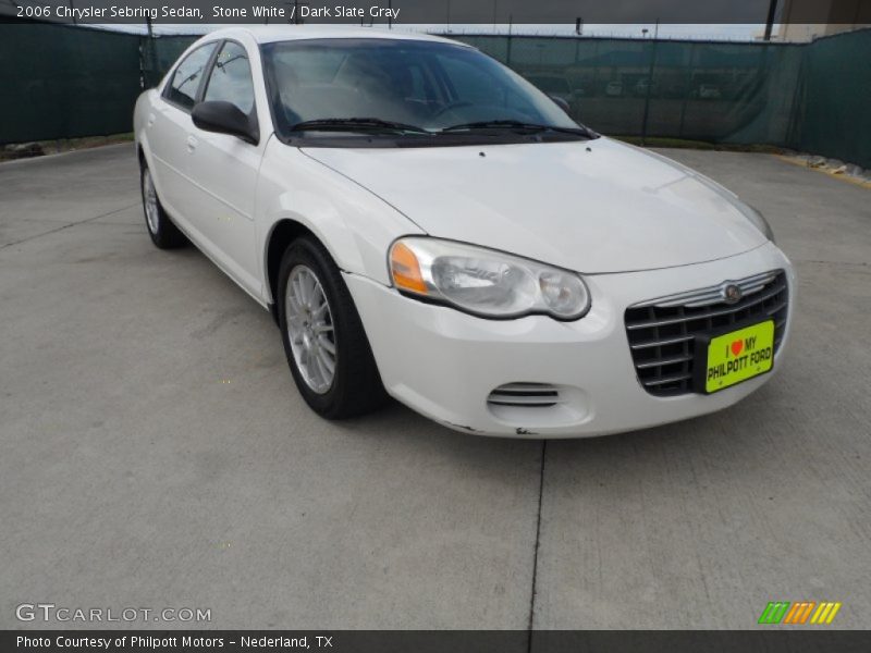 Stone White / Dark Slate Gray 2006 Chrysler Sebring Sedan