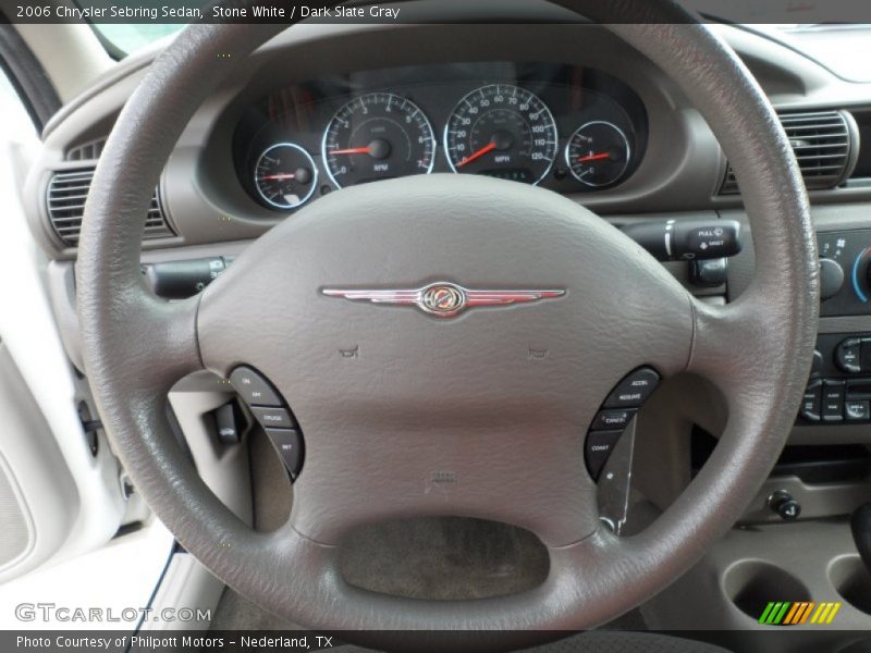 Stone White / Dark Slate Gray 2006 Chrysler Sebring Sedan