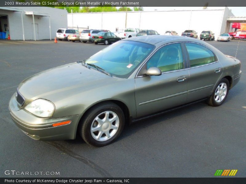 Spruce Green Metallic / Medium Parchment 2003 Mercury Sable GS Sedan