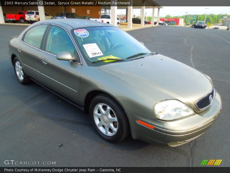 Spruce Green Metallic / Medium Parchment 2003 Mercury Sable GS Sedan