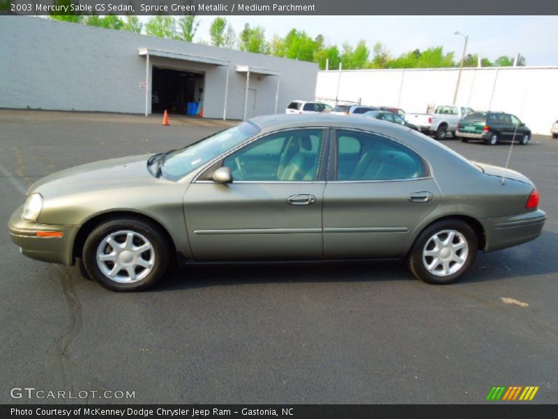 Spruce Green Metallic / Medium Parchment 2003 Mercury Sable GS Sedan
