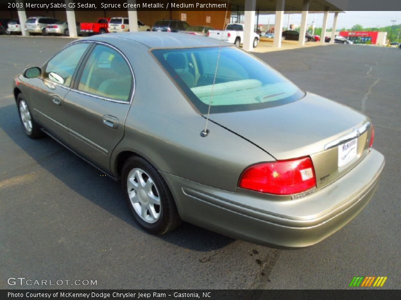 Spruce Green Metallic / Medium Parchment 2003 Mercury Sable GS Sedan