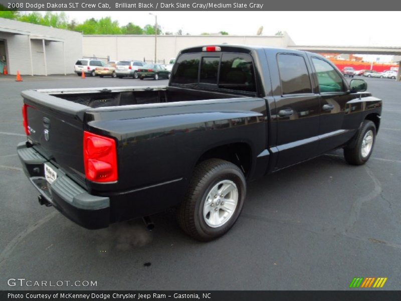 Brilliant Black / Dark Slate Gray/Medium Slate Gray 2008 Dodge Dakota SLT Crew Cab