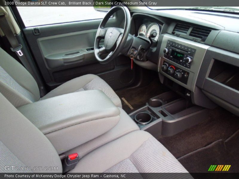 Brilliant Black / Dark Slate Gray/Medium Slate Gray 2008 Dodge Dakota SLT Crew Cab