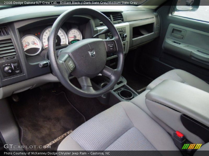 Brilliant Black / Dark Slate Gray/Medium Slate Gray 2008 Dodge Dakota SLT Crew Cab