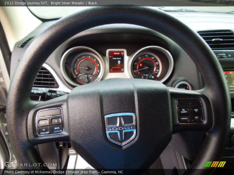 Bright Silver Metallic / Black 2012 Dodge Journey SXT