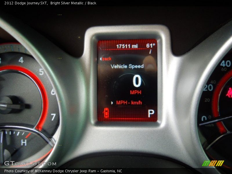 Bright Silver Metallic / Black 2012 Dodge Journey SXT