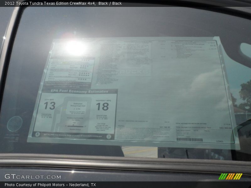 Black / Black 2012 Toyota Tundra Texas Edition CrewMax 4x4