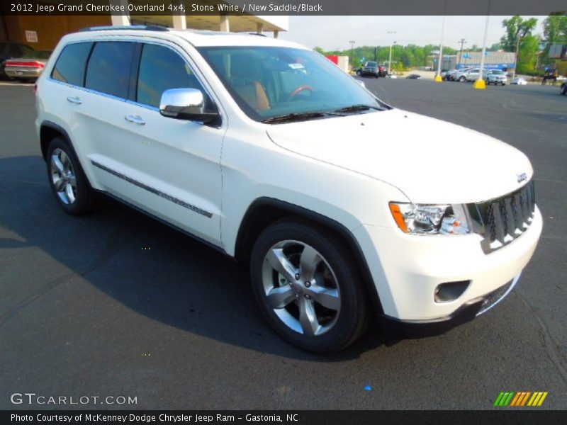 Stone White / New Saddle/Black 2012 Jeep Grand Cherokee Overland 4x4