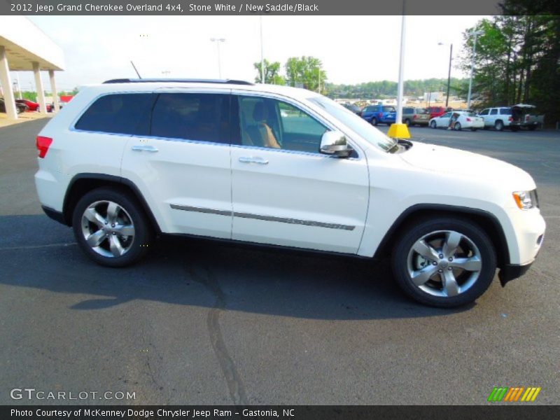 Stone White / New Saddle/Black 2012 Jeep Grand Cherokee Overland 4x4