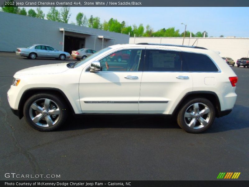 Stone White / New Saddle/Black 2012 Jeep Grand Cherokee Overland 4x4