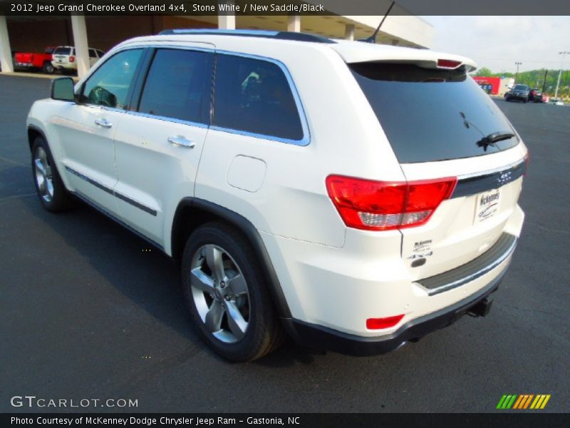 Stone White / New Saddle/Black 2012 Jeep Grand Cherokee Overland 4x4