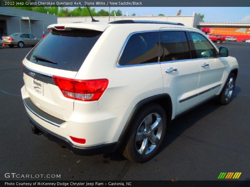 Stone White / New Saddle/Black 2012 Jeep Grand Cherokee Overland 4x4