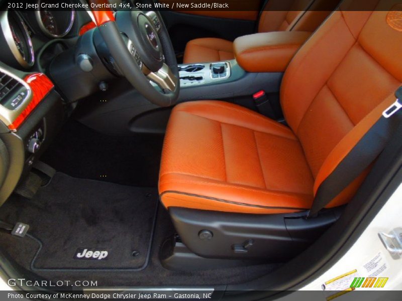 Stone White / New Saddle/Black 2012 Jeep Grand Cherokee Overland 4x4
