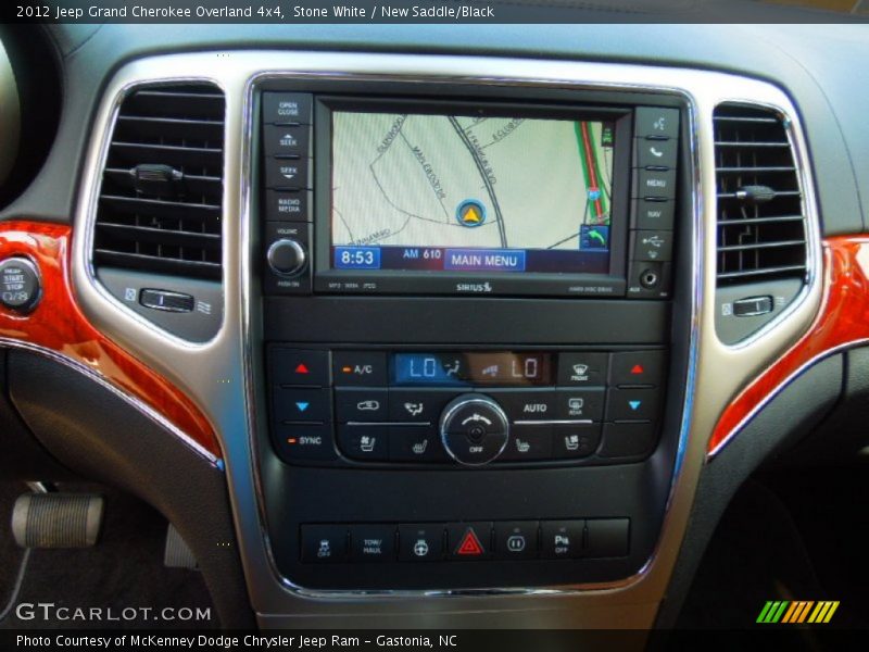 Stone White / New Saddle/Black 2012 Jeep Grand Cherokee Overland 4x4