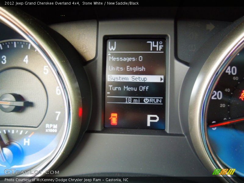 Stone White / New Saddle/Black 2012 Jeep Grand Cherokee Overland 4x4