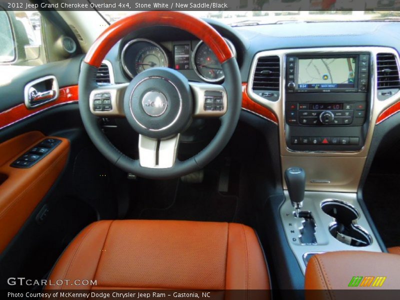 Stone White / New Saddle/Black 2012 Jeep Grand Cherokee Overland 4x4