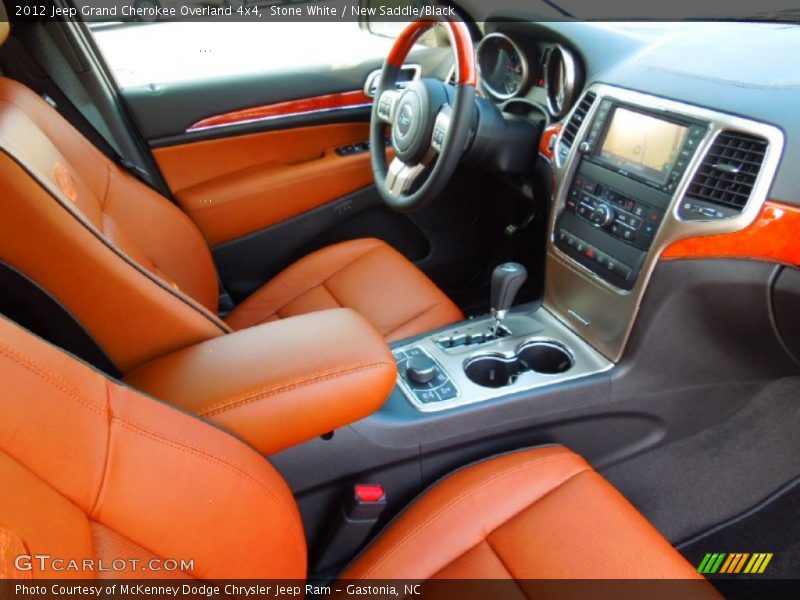 Stone White / New Saddle/Black 2012 Jeep Grand Cherokee Overland 4x4