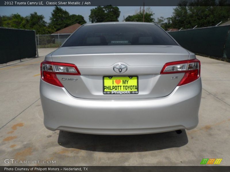Classic Silver Metallic / Ash 2012 Toyota Camry LE