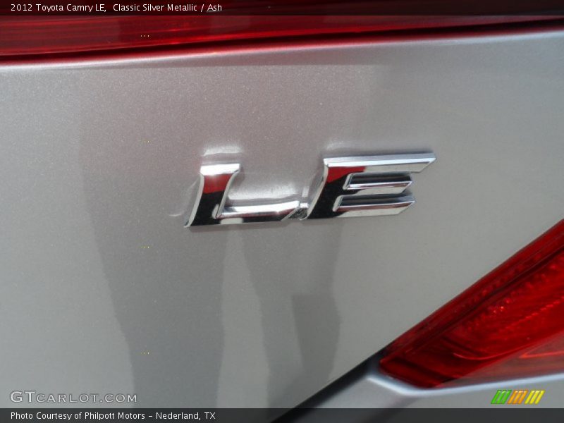 Classic Silver Metallic / Ash 2012 Toyota Camry LE