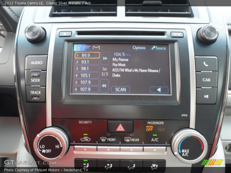 Classic Silver Metallic / Ash 2012 Toyota Camry LE