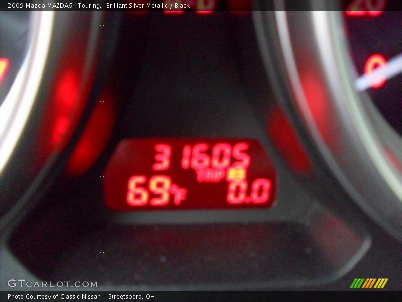 Brilliant Silver Metallic / Black 2009 Mazda MAZDA6 i Touring