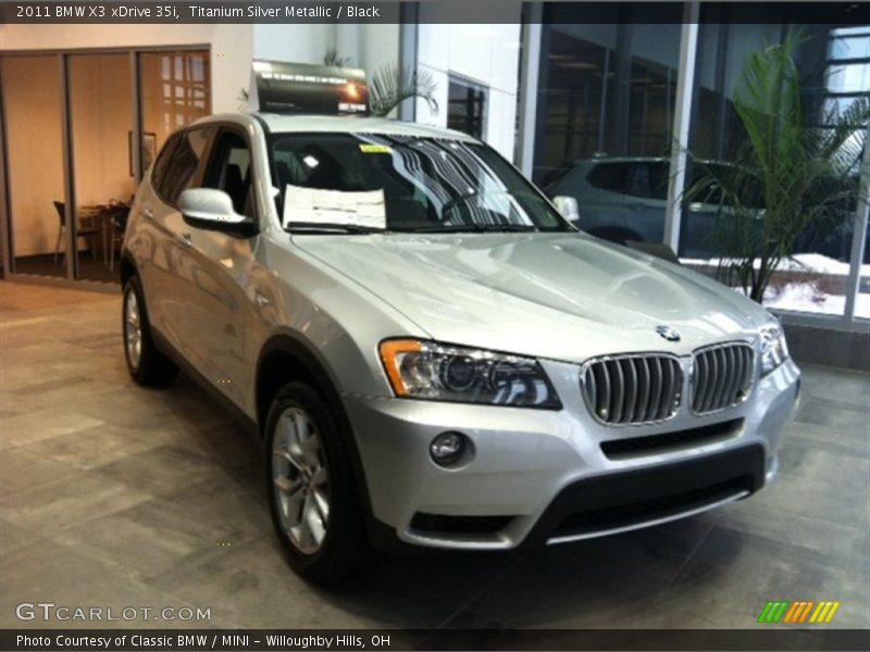 Titanium Silver Metallic / Black 2011 BMW X3 xDrive 35i