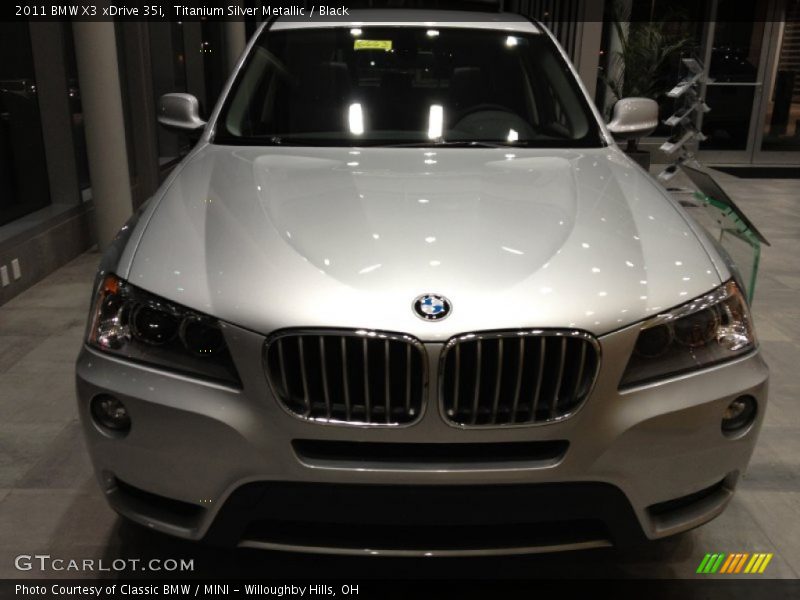 Titanium Silver Metallic / Black 2011 BMW X3 xDrive 35i