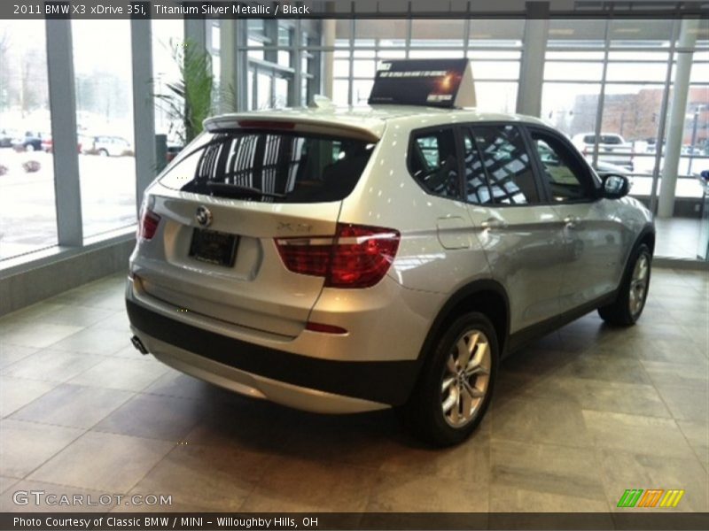 Titanium Silver Metallic / Black 2011 BMW X3 xDrive 35i