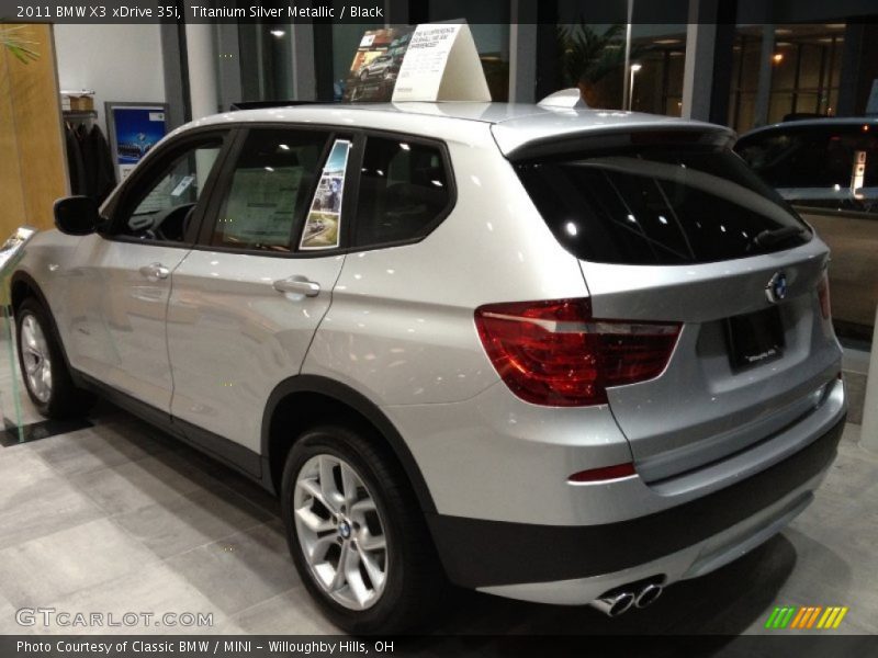 Titanium Silver Metallic / Black 2011 BMW X3 xDrive 35i