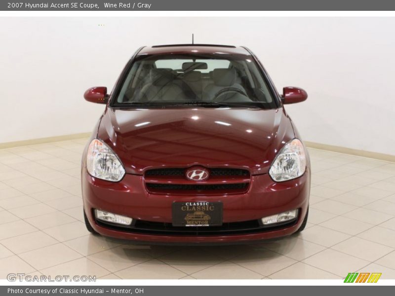 Wine Red / Gray 2007 Hyundai Accent SE Coupe
