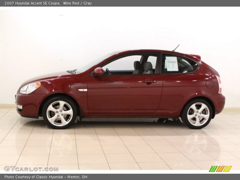  2007 Accent SE Coupe Wine Red