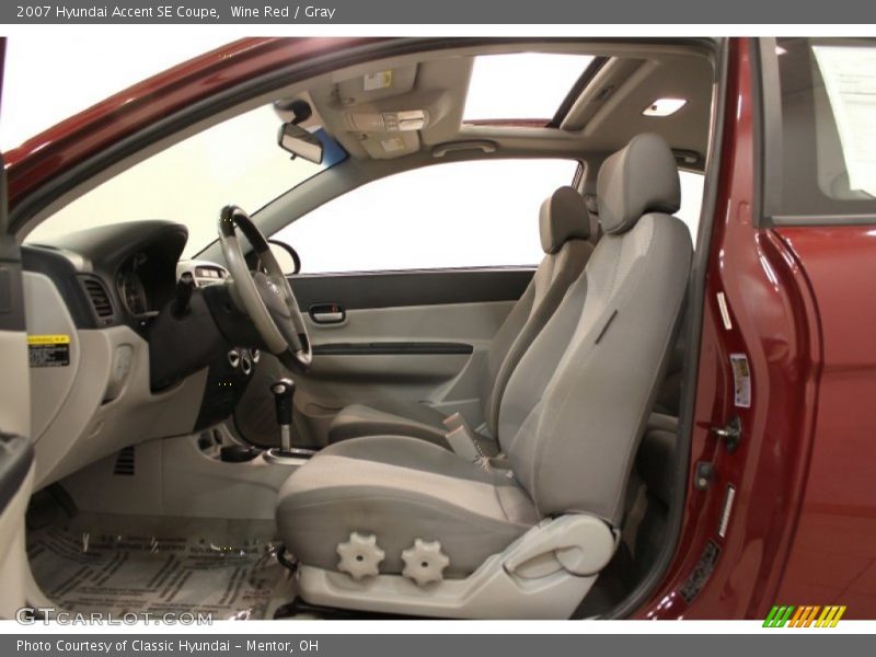 Wine Red / Gray 2007 Hyundai Accent SE Coupe