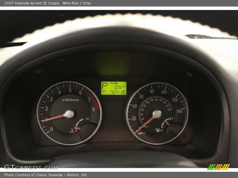  2007 Accent SE Coupe SE Coupe Gauges