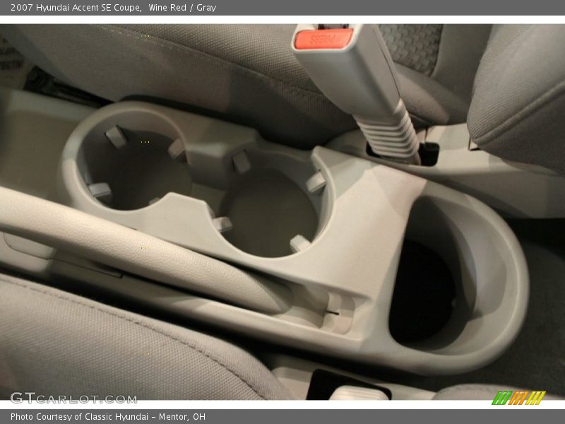 Wine Red / Gray 2007 Hyundai Accent SE Coupe