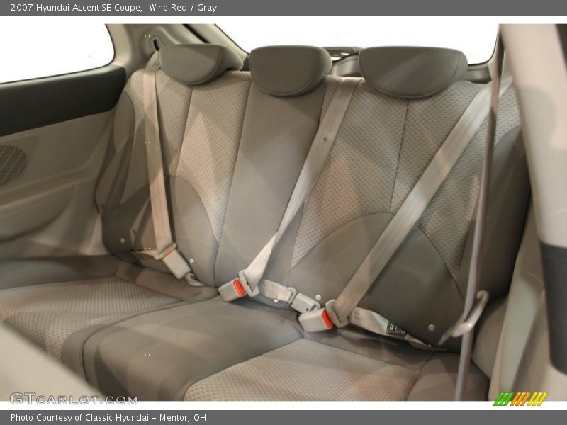 Wine Red / Gray 2007 Hyundai Accent SE Coupe