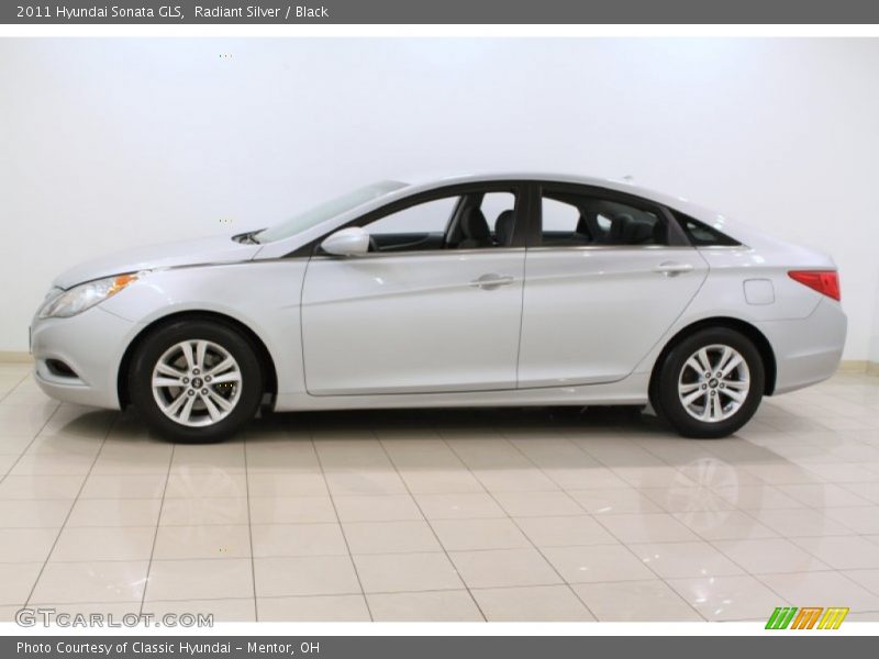 Radiant Silver / Black 2011 Hyundai Sonata GLS