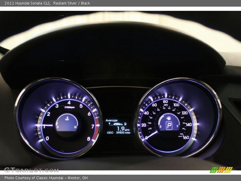 Radiant Silver / Black 2011 Hyundai Sonata GLS