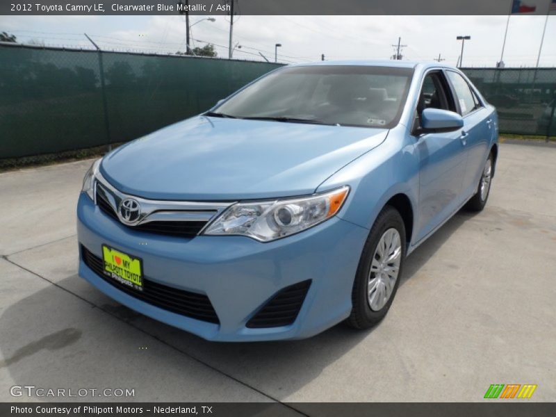 Clearwater Blue Metallic / Ash 2012 Toyota Camry LE
