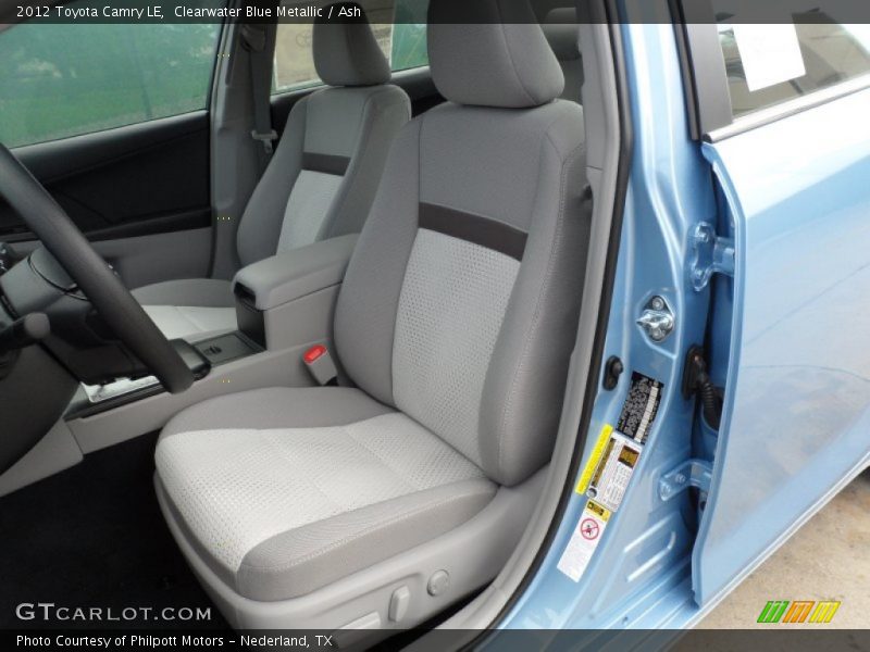 Front Seat of 2012 Camry LE