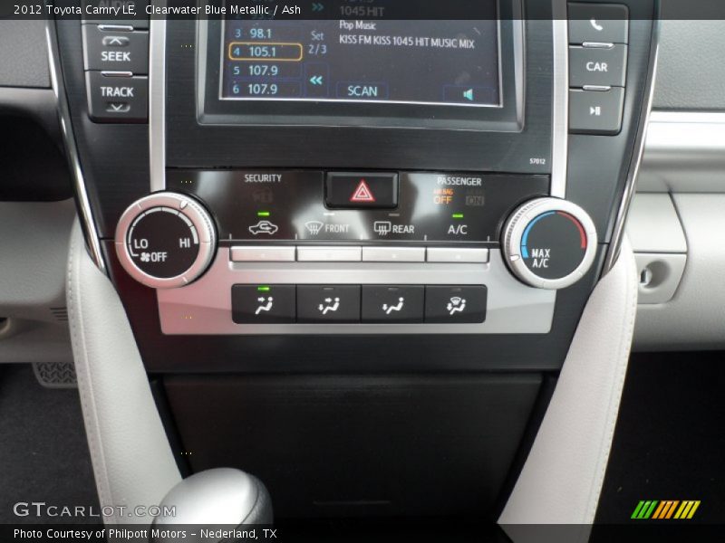 Controls of 2012 Camry LE