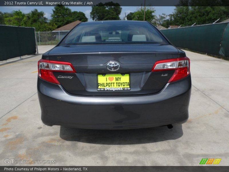Magnetic Gray Metallic / Ash 2012 Toyota Camry LE