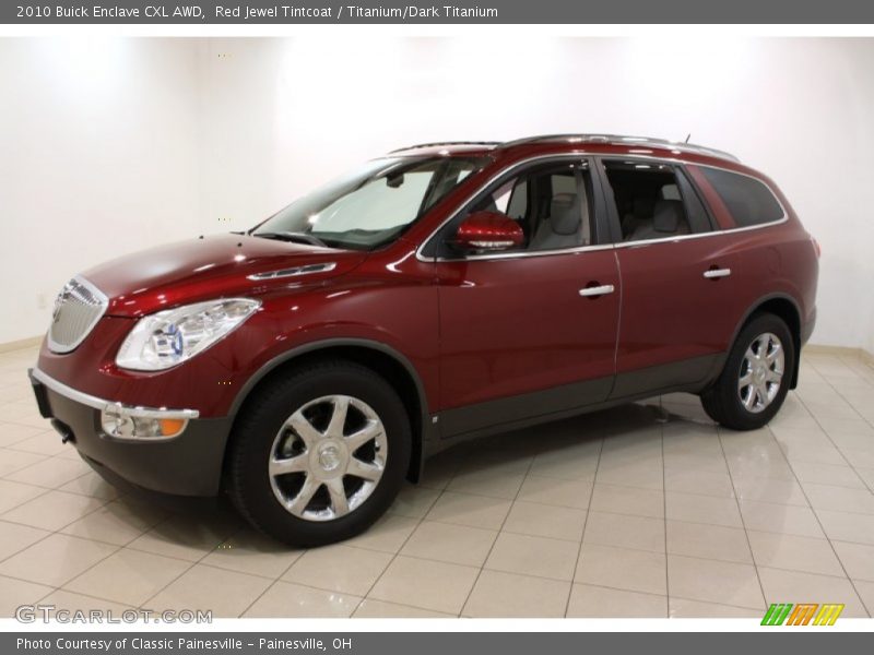 Red Jewel Tintcoat / Titanium/Dark Titanium 2010 Buick Enclave CXL AWD