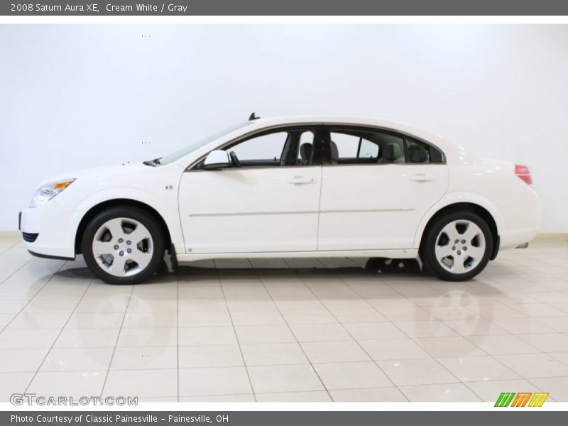 Cream White / Gray 2008 Saturn Aura XE